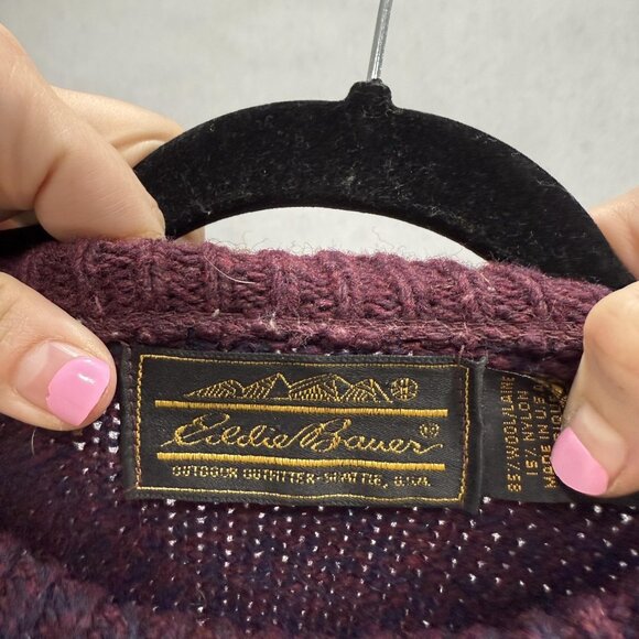 Vintage Eddie Bauer Sweater Mens Extra Large Wool Crewneck Knit Pullover USA 90s - Picture 4 of 8